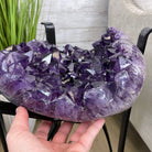 Super Quality Brazilian Amethyst Geode Side Table, 38.6 lbs, 23.75" tall on a metal base #1384-0028 by Brazil Gems - Brazil GemsBrazil GemsSuper Quality Brazilian Amethyst Geode Side Table, 38.6 lbs, 23.75" tall on a metal base #1384-0028 by Brazil GemsTables: Side1384-0028