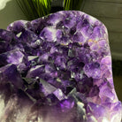 Super Quality Brazilian Amethyst Geode Side Table, 41.1 lbs, 23.75" tall on a metal base #1384-0029 by Brazil Gems - Brazil GemsBrazil GemsSuper Quality Brazilian Amethyst Geode Side Table, 41.1 lbs, 23.75" tall on a metal base #1384-0029 by Brazil GemsTables: Side1384-0029