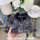 Super Quality Brazilian Amethyst Geode Side Table, 41.1 lbs, 23.75" tall on a metal base #1384-0029 by Brazil Gems - Brazil GemsBrazil GemsSuper Quality Brazilian Amethyst Geode Side Table, 41.1 lbs, 23.75" tall on a metal base #1384-0029 by Brazil GemsTables: Side1384-0029