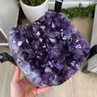 Super Quality Brazilian Amethyst Geode Side Table, 41.1 lbs, 23.75" tall on a metal base #1384-0029 by Brazil Gems - Brazil GemsBrazil GemsSuper Quality Brazilian Amethyst Geode Side Table, 41.1 lbs, 23.75" tall on a metal base #1384-0029 by Brazil GemsTables: Side1384-0029
