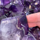 Super Quality Brazilian Amethyst Geode Side Table, 41.1 lbs, 23.75" tall on a metal base #1384-0029 by Brazil Gems - Brazil GemsBrazil GemsSuper Quality Brazilian Amethyst Geode Side Table, 41.1 lbs, 23.75" tall on a metal base #1384-0029 by Brazil GemsTables: Side1384-0029