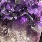 Super Quality Brazilian Amethyst Geode Side Table, 41.1 lbs, 23.75" tall on a metal base #1384-0029 by Brazil Gems - Brazil GemsBrazil GemsSuper Quality Brazilian Amethyst Geode Side Table, 41.1 lbs, 23.75" tall on a metal base #1384-0029 by Brazil GemsTables: Side1384-0029