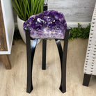 Super Quality Brazilian Amethyst Geode Side Table, 41.1 lbs, 23.75" tall on a metal base #1384-0029 by Brazil Gems - Brazil GemsBrazil GemsSuper Quality Brazilian Amethyst Geode Side Table, 41.1 lbs, 23.75" tall on a metal base #1384-0029 by Brazil GemsTables: Side1384-0029