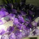 Super Quality Brazilian Amethyst Geode Side Table, 41.1 lbs, 23.75" tall on a metal base #1384-0029 by Brazil Gems - Brazil GemsBrazil GemsSuper Quality Brazilian Amethyst Geode Side Table, 41.1 lbs, 23.75" tall on a metal base #1384-0029 by Brazil GemsTables: Side1384-0029