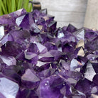 Super Quality Brazilian Amethyst Geode Side Table, 41.1 lbs, 23.75" tall on a metal base #1384-0029 by Brazil Gems - Brazil GemsBrazil GemsSuper Quality Brazilian Amethyst Geode Side Table, 41.1 lbs, 23.75" tall on a metal base #1384-0029 by Brazil GemsTables: Side1384-0029