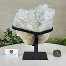 Super Quality Clear Quartz Cluster, Metal Stand, 2.3 lbs & 7.2" Tall5495 - 0079 - Brazil GemsBrazil GemsSuper Quality Clear Quartz Cluster, Metal Stand, 2.3 lbs & 7.2" Tall5495 - 0079Clusters on Fixed Bases5495 - 0079