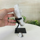 Super Quality Clear Quartz Cluster, Metal Stand, 2.3 lbs & 7.2" Tall5495 - 0079 - Brazil GemsBrazil GemsSuper Quality Clear Quartz Cluster, Metal Stand, 2.3 lbs & 7.2" Tall5495 - 0079Clusters on Fixed Bases5495 - 0079