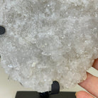 Super Quality Clear Quartz Cluster, Metal Stand, 2.3 lbs & 7.2" Tall5495 - 0079 - Brazil GemsBrazil GemsSuper Quality Clear Quartz Cluster, Metal Stand, 2.3 lbs & 7.2" Tall5495 - 0079Clusters on Fixed Bases5495 - 0079