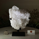 Super Quality Clear Quartz Cluster, Metal Stand, 2.3 lbs & 7.2" Tall5495 - 0079 - Brazil GemsBrazil GemsSuper Quality Clear Quartz Cluster, Metal Stand, 2.3 lbs & 7.2" Tall5495 - 0079Clusters on Fixed Bases5495 - 0079