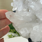 Super Quality Clear Quartz Cluster, Metal Stand, 3.1 lbs & 8.8" Tall 5495 - 0082 - Brazil GemsBrazil GemsSuper Quality Clear Quartz Cluster, Metal Stand, 3.1 lbs & 8.8" Tall 5495 - 0082Clusters on Fixed Bases5495 - 0082