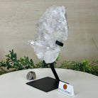 Super Quality Clear Quartz Cluster, Metal Stand, 3.1 lbs & 8.8" Tall 5495 - 0082 - Brazil GemsBrazil GemsSuper Quality Clear Quartz Cluster, Metal Stand, 3.1 lbs & 8.8" Tall 5495 - 0082Clusters on Fixed Bases5495 - 0082