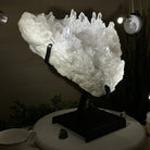 Super Quality Clear Quartz Cluster, Metal Stand, 33.7 lbs & 15.7" Tall 5495 - 0099 - Brazil GemsBrazil GemsSuper Quality Clear Quartz Cluster, Metal Stand, 33.7 lbs & 15.7" Tall 5495 - 0099Clusters on Fixed Bases5495 - 0099