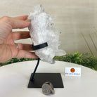 Super Quality Clear Quartz Cluster, Metal Stand, 3.5 lbs & 8.2" Tall 5495 - 0084 - Brazil GemsBrazil GemsSuper Quality Clear Quartz Cluster, Metal Stand, 3.5 lbs & 8.2" Tall 5495 - 0084Clusters on Fixed Bases5495 - 0084
