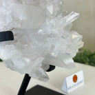 Super Quality Clear Quartz Cluster, Metal Stand, 3.5 lbs & 8.2" Tall 5495 - 0084 - Brazil GemsBrazil GemsSuper Quality Clear Quartz Cluster, Metal Stand, 3.5 lbs & 8.2" Tall 5495 - 0084Clusters on Fixed Bases5495 - 0084