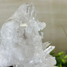 Super Quality Clear Quartz Cluster, Metal Stand, 3.5 lbs & 8.2" Tall 5495 - 0084 - Brazil GemsBrazil GemsSuper Quality Clear Quartz Cluster, Metal Stand, 3.5 lbs & 8.2" Tall 5495 - 0084Clusters on Fixed Bases5495 - 0084