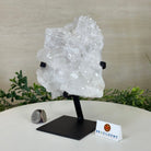 Super Quality Clear Quartz Cluster, Metal Stand, 3.5 lbs & 8.2" Tall 5495 - 0084 - Brazil GemsBrazil GemsSuper Quality Clear Quartz Cluster, Metal Stand, 3.5 lbs & 8.2" Tall 5495 - 0084Clusters on Fixed Bases5495 - 0084