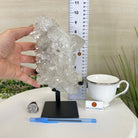 Super Quality Clear Quartz Cluster, Metal Stand, 4 lbs & 9.6" Tall 5495 - 0086 - Brazil GemsBrazil GemsSuper Quality Clear Quartz Cluster, Metal Stand, 4 lbs & 9.6" Tall 5495 - 0086Clusters on Fixed Bases5495 - 0086