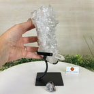 Super Quality Clear Quartz Cluster, Metal Stand, 4 lbs & 9.6" Tall 5495 - 0086 - Brazil GemsBrazil GemsSuper Quality Clear Quartz Cluster, Metal Stand, 4 lbs & 9.6" Tall 5495 - 0086Clusters on Fixed Bases5495 - 0086