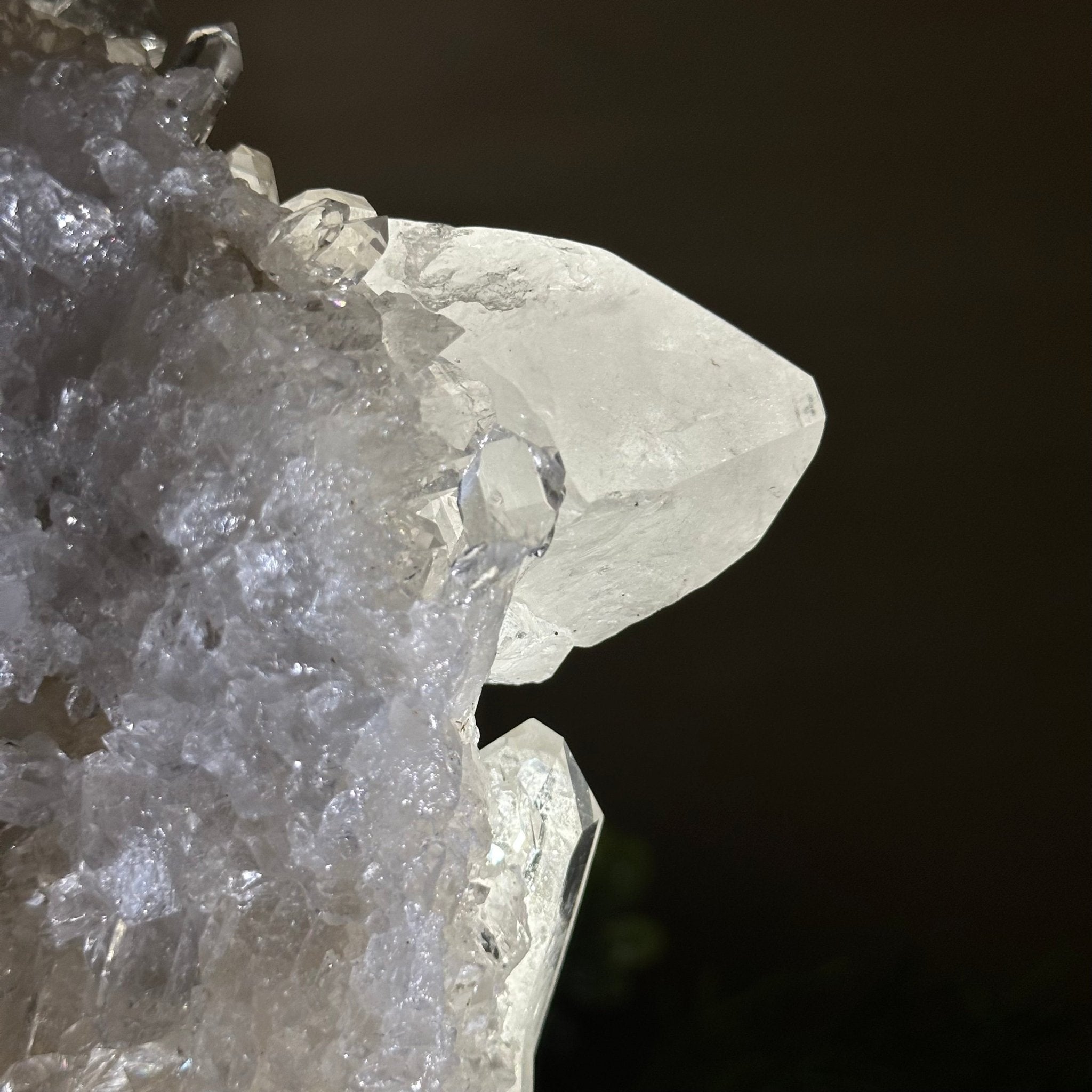 Super Quality Clear Quartz Cluster, Metal Stand, 4 lbs & 9.6" Tall 5495 - 0086 - Brazil GemsBrazil GemsSuper Quality Clear Quartz Cluster, Metal Stand, 4 lbs & 9.6" Tall 5495 - 0086Clusters on Fixed Bases5495 - 0086