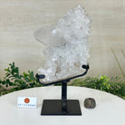 Super Quality Clear Quartz Cluster, Metal Stand, 4 lbs & 9.6" Tall 5495 - 0086 - Brazil GemsBrazil GemsSuper Quality Clear Quartz Cluster, Metal Stand, 4 lbs & 9.6" Tall 5495 - 0086Clusters on Fixed Bases5495 - 0086