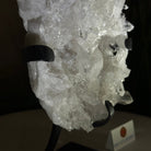 Super Quality Clear Quartz Cluster, Metal Stand, 4.1 lbs & 10.1" Tall 5495 - 0087 - Brazil GemsBrazil GemsSuper Quality Clear Quartz Cluster, Metal Stand, 4.1 lbs & 10.1" Tall 5495 - 0087Clusters on Fixed Bases5495 - 0087