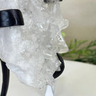 Super Quality Clear Quartz Cluster, Metal Stand, 4.1 lbs & 10.1" Tall 5495 - 0087 - Brazil GemsBrazil GemsSuper Quality Clear Quartz Cluster, Metal Stand, 4.1 lbs & 10.1" Tall 5495 - 0087Clusters on Fixed Bases5495 - 0087