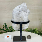 Super Quality Clear Quartz Cluster, Metal Stand, 4.1 lbs & 10.1" Tall 5495 - 0087 - Brazil GemsBrazil GemsSuper Quality Clear Quartz Cluster, Metal Stand, 4.1 lbs & 10.1" Tall 5495 - 0087Clusters on Fixed Bases5495 - 0087