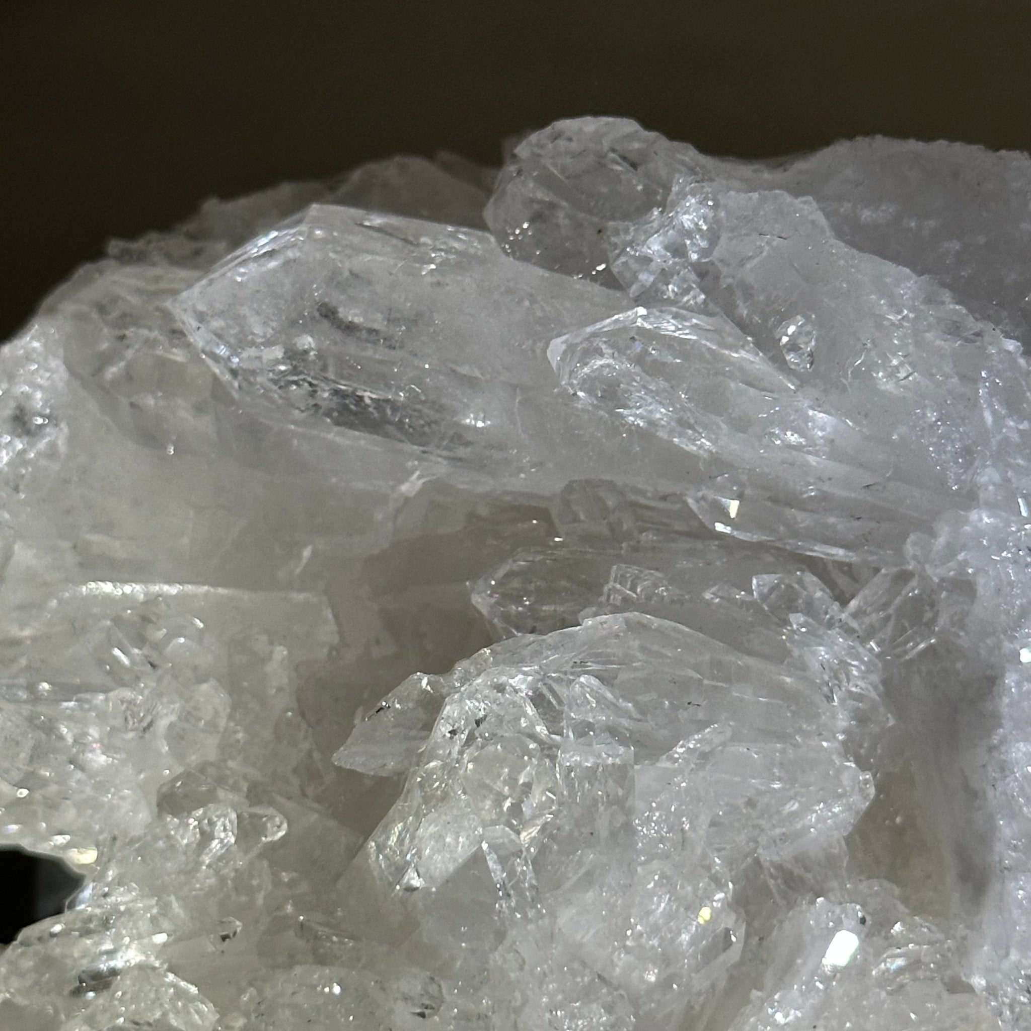 Super Quality Clear Quartz Cluster, Metal Stand, 4.2 lbs & 7.6" Tall 5495 - 0089 - Brazil GemsBrazil GemsSuper Quality Clear Quartz Cluster, Metal Stand, 4.2 lbs & 7.6" Tall 5495 - 0089Clusters on Fixed Bases5495 - 0089