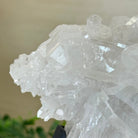 Super Quality Clear Quartz Cluster, Metal Stand, 5.2 lbs & 8.9" Tall 5495 - 0095 - Brazil GemsBrazil GemsSuper Quality Clear Quartz Cluster, Metal Stand, 5.2 lbs & 8.9" Tall 5495 - 0095Clusters on Fixed Bases5495 - 0095