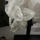 Super Quality Clear Quartz Cluster, Metal Stand, 5.2 lbs & 8.9" Tall 5495 - 0095 - Brazil GemsBrazil GemsSuper Quality Clear Quartz Cluster, Metal Stand, 5.2 lbs & 8.9" Tall 5495 - 0095Clusters on Fixed Bases5495 - 0095