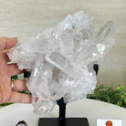 Super Quality Clear Quartz Cluster, Metal Stand, 5.2 lbs & 8.9" Tall 5495 - 0095 - Brazil GemsBrazil GemsSuper Quality Clear Quartz Cluster, Metal Stand, 5.2 lbs & 8.9" Tall 5495 - 0095Clusters on Fixed Bases5495 - 0095
