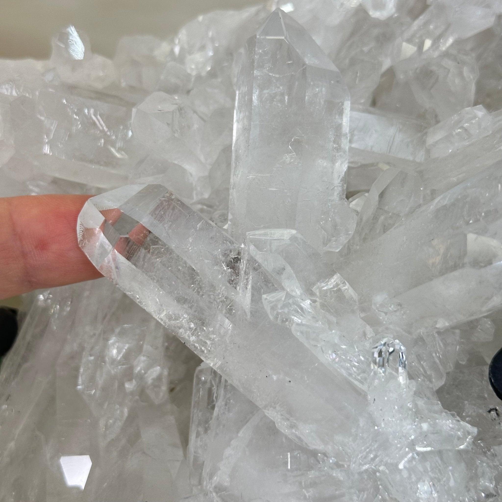 Super Quality Clear Quartz Cluster, Metal Stand, 5.2 lbs & 8.9" Tall 5495 - 0095 - Brazil GemsBrazil GemsSuper Quality Clear Quartz Cluster, Metal Stand, 5.2 lbs & 8.9" Tall 5495 - 0095Clusters on Fixed Bases5495 - 0095