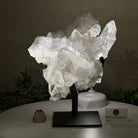 Super Quality Clear Quartz Cluster, Metal Stand, 5.2 lbs & 8.9" Tall 5495 - 0095 - Brazil GemsBrazil GemsSuper Quality Clear Quartz Cluster, Metal Stand, 5.2 lbs & 8.9" Tall 5495 - 0095Clusters on Fixed Bases5495 - 0095