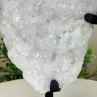 Super Quality Clear Quartz Cluster, Metal Stand, 5.3 lbs & 10.3" Tall 5495 - 0096 - Brazil GemsBrazil GemsSuper Quality Clear Quartz Cluster, Metal Stand, 5.3 lbs & 10.3" Tall 5495 - 0096Clusters on Fixed Bases5495 - 0096