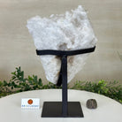Super Quality Clear Quartz Cluster, Metal Stand, 5.3 lbs & 10.3" Tall 5495 - 0096 - Brazil GemsBrazil GemsSuper Quality Clear Quartz Cluster, Metal Stand, 5.3 lbs & 10.3" Tall 5495 - 0096Clusters on Fixed Bases5495 - 0096