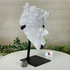 Super Quality Clear Quartz Cluster, Metal Stand, 5.3 lbs & 10.3" Tall 5495 - 0096 - Brazil GemsBrazil GemsSuper Quality Clear Quartz Cluster, Metal Stand, 5.3 lbs & 10.3" Tall 5495 - 0096Clusters on Fixed Bases5495 - 0096