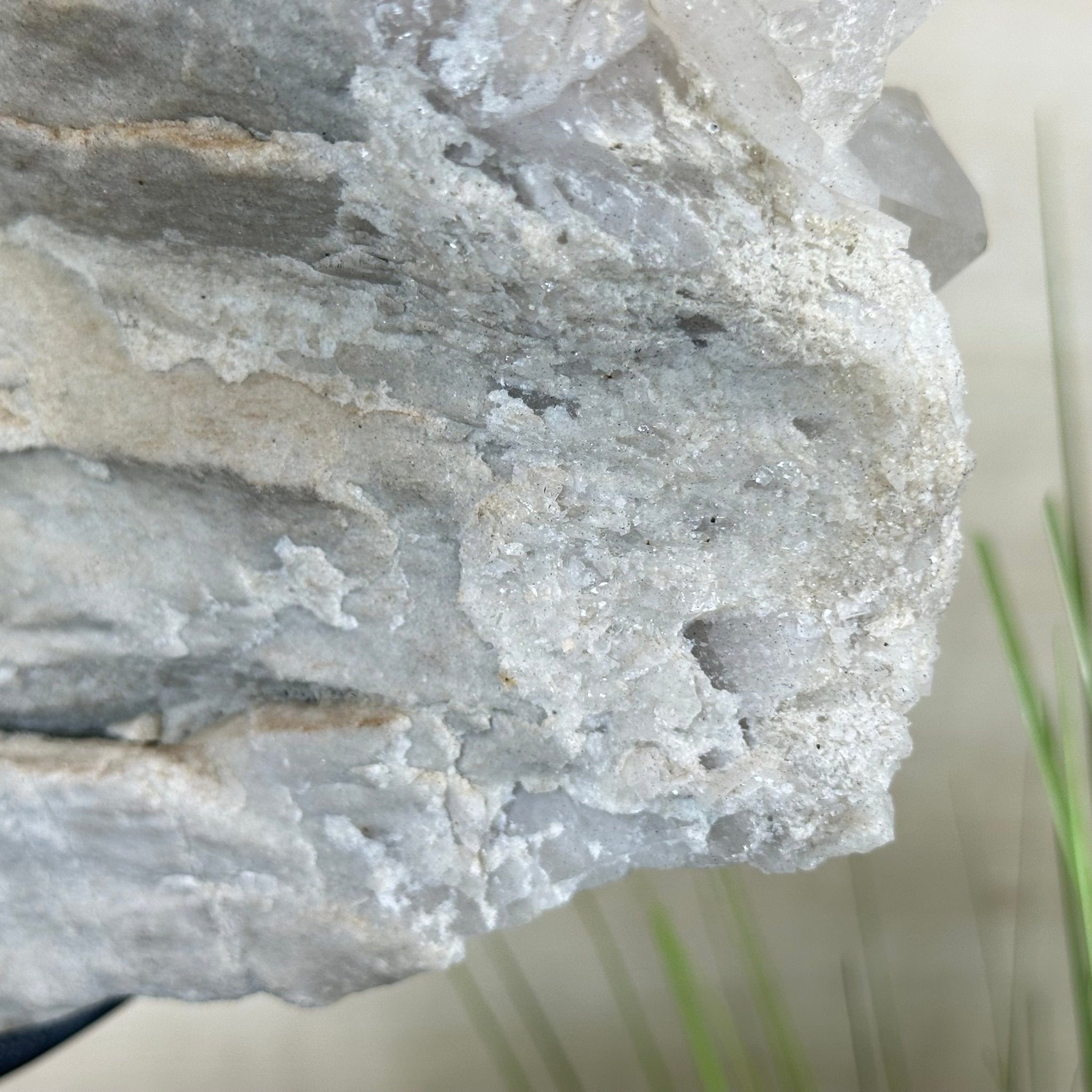 Super Quality Clear Quartz Cluster, Metal Stand, 84.5 lbs & 26.7" Tall 5495 - 0103 - Brazil GemsBrazil GemsSuper Quality Clear Quartz Cluster, Metal Stand, 84.5 lbs & 26.7" Tall 5495 - 0103Clusters on Fixed Bases5495 - 0103