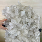 Super Quality Clear Quartz Cluster, Metal Stand, 84.5 lbs & 26.7" Tall 5495 - 0103 - Brazil GemsBrazil GemsSuper Quality Clear Quartz Cluster, Metal Stand, 84.5 lbs & 26.7" Tall 5495 - 0103Clusters on Fixed Bases5495 - 0103