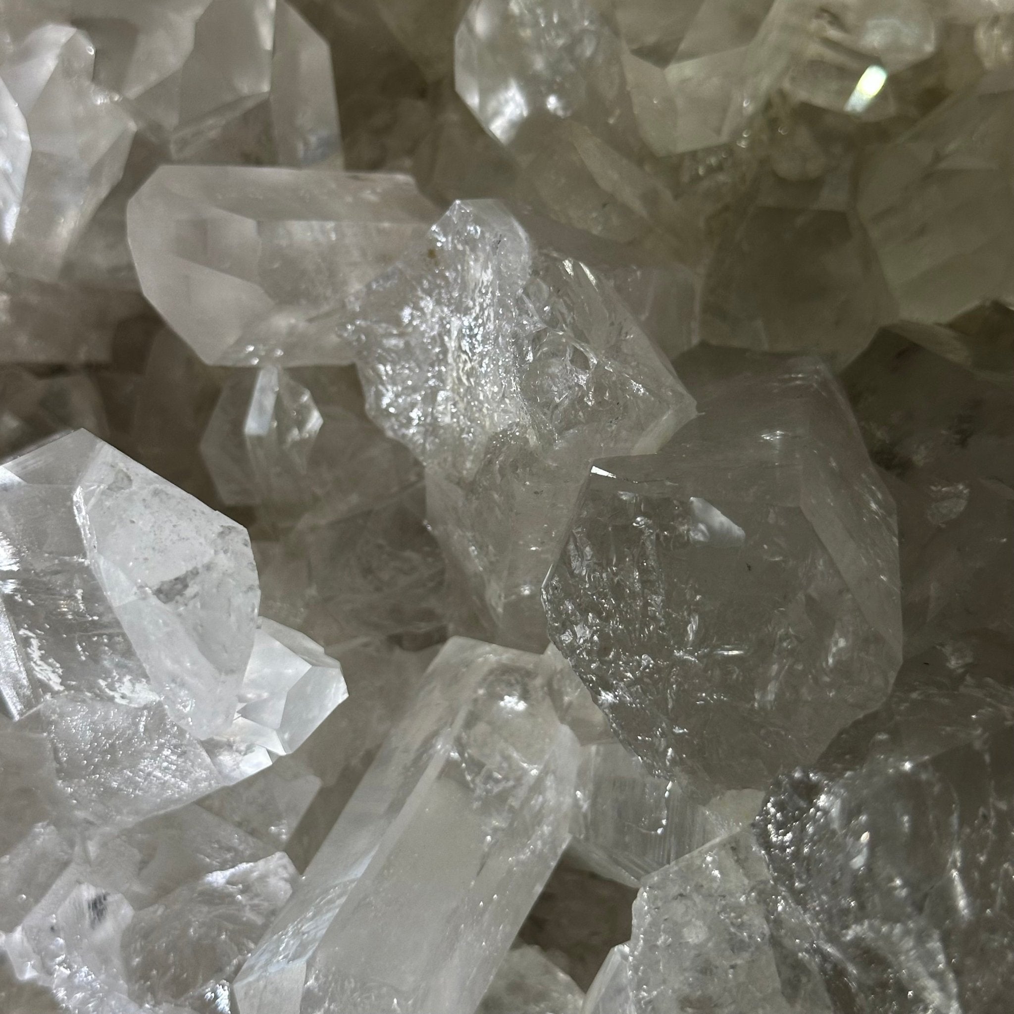 Super Quality Clear Quartz Cluster, Metal Stand, 84.5 lbs & 26.7" Tall 5495 - 0103 - Brazil GemsBrazil GemsSuper Quality Clear Quartz Cluster, Metal Stand, 84.5 lbs & 26.7" Tall 5495 - 0103Clusters on Fixed Bases5495 - 0103