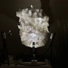 Super Quality Clear Quartz Cluster, Metal Stand, 84.5 lbs & 26.7" Tall 5495 - 0103 - Brazil GemsBrazil GemsSuper Quality Clear Quartz Cluster, Metal Stand, 84.5 lbs & 26.7" Tall 5495 - 0103Clusters on Fixed Bases5495 - 0103