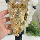 Super Quality Clear Quartz Cluster on a Rotating Metal Base, 11.7 lbs & 18" Tall 5495R - 004 - Brazil GemsBrazil GemsSuper Quality Clear Quartz Cluster on a Rotating Metal Base, 11.7 lbs & 18" Tall 5495R - 004Clusters on Rotating Bases5495R - 004