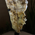 Super Quality Clear Quartz Cluster on a Rotating Metal Base, 11.7 lbs & 18" Tall 5495R - 004 - Brazil GemsBrazil GemsSuper Quality Clear Quartz Cluster on a Rotating Metal Base, 11.7 lbs & 18" Tall 5495R - 004Clusters on Rotating Bases5495R - 004