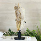 Super Quality Clear Quartz Cluster on a Rotating Metal Base, 11.7 lbs & 18" Tall 5495R - 004 - Brazil GemsBrazil GemsSuper Quality Clear Quartz Cluster on a Rotating Metal Base, 11.7 lbs & 18" Tall 5495R - 004Clusters on Rotating Bases5495R - 004