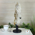 Super Quality Clear Quartz Cluster on a Rotating Metal Base, 11.7 lbs & 18" Tall 5495R - 004 - Brazil GemsBrazil GemsSuper Quality Clear Quartz Cluster on a Rotating Metal Base, 11.7 lbs & 18" Tall 5495R - 004Clusters on Rotating Bases5495R - 004