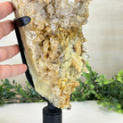 Super Quality Clear Quartz Cluster on a Rotating Metal Base, 11.7 lbs & 18" Tall 5495R - 004 - Brazil GemsBrazil GemsSuper Quality Clear Quartz Cluster on a Rotating Metal Base, 11.7 lbs & 18" Tall 5495R - 004Clusters on Rotating Bases5495R - 004