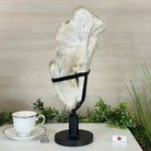 Super Quality Clear Quartz Cluster on a Rotating Metal Base, 11.7 lbs & 18" Tall 5495R - 004 - Brazil GemsBrazil GemsSuper Quality Clear Quartz Cluster on a Rotating Metal Base, 11.7 lbs & 18" Tall 5495R - 004Clusters on Rotating Bases5495R - 004