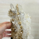 Super Quality Clear Quartz Cluster on a Rotating Metal Base, 11.7 lbs & 18" Tall 5495R - 004 - Brazil GemsBrazil GemsSuper Quality Clear Quartz Cluster on a Rotating Metal Base, 11.7 lbs & 18" Tall 5495R - 004Clusters on Rotating Bases5495R - 004