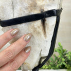 Super Quality Clear Quartz Cluster on a Rotating Metal Base, 11.7 lbs & 18" Tall 5495R - 004 - Brazil GemsBrazil GemsSuper Quality Clear Quartz Cluster on a Rotating Metal Base, 11.7 lbs & 18" Tall 5495R - 004Clusters on Rotating Bases5495R - 004