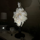 Super Quality Clear Quartz Cluster on a Rotating Metal Base, 26.5 lbs & 20.1" Tall 5495R - 005 - Brazil GemsBrazil GemsSuper Quality Clear Quartz Cluster on a Rotating Metal Base, 26.5 lbs & 20.1" Tall 5495R - 005Clusters on Rotating Bases5495R - 005