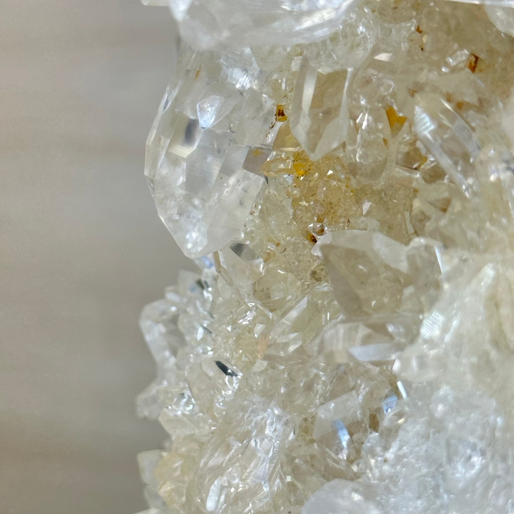 Super Quality Clear Quartz Cluster on a Rotating Metal Base, 26.5 lbs & 20.1" Tall 5495R - 005 - Brazil GemsBrazil GemsSuper Quality Clear Quartz Cluster on a Rotating Metal Base, 26.5 lbs & 20.1" Tall 5495R - 005Clusters on Rotating Bases5495R - 005